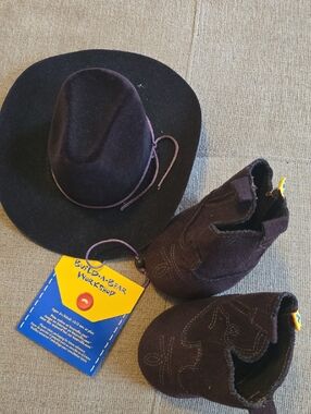 Build-A-Bear Brown Cowboy Hat and Boot Set